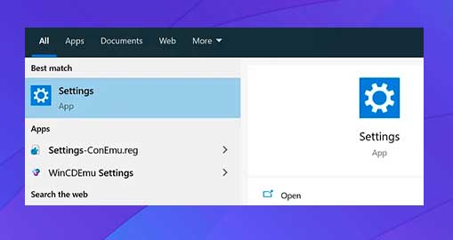 Inicie la aplicación Configuración en su PC.
