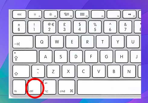 Mantenga pulsada la tecla Ctrl del teclado