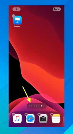 Ocultar páginas de pantalla de inicio