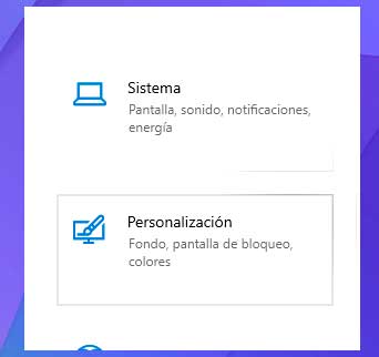 Seleccione la opción que dice Sistema en la siguiente pantalla