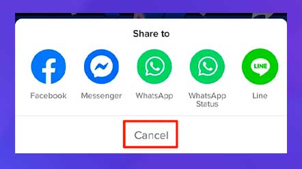 Toca Cancelar mientras el vídeo se descarga ahora en tu dispositivo