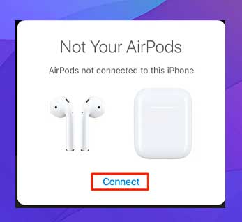Toca Conectar para emparejar los AirPods con tu iPhone