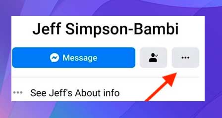 Vaya a la página de perfil de la persona que desea bloquear
