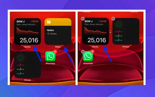 arrastrar y soltar este widget en el primero