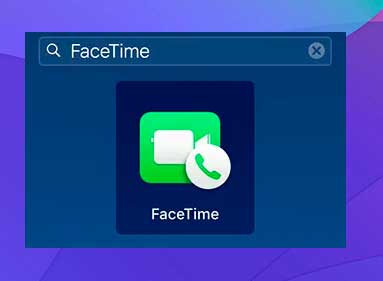 busca FaceTime y ábrelo