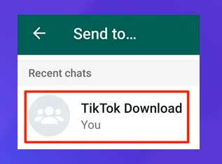 compartir el vídeo de TikTok