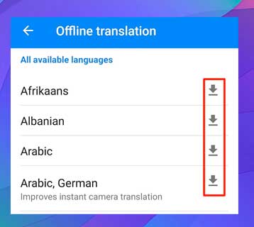 elige el idiomaque quieras descargar