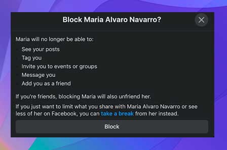 elija Bloquear