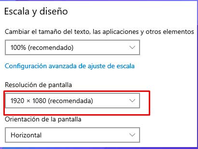 elija una nueva resolución para su pantalla