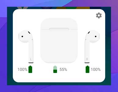 en Android, sigue los pasos anteriores después de instalar la aplicación AirBattery