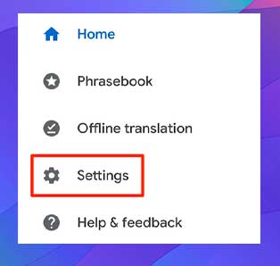 ir a configuracion google traductor