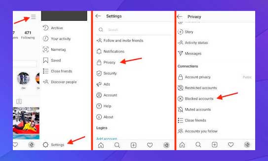 lista de cuentas bloqueadas en Instagram