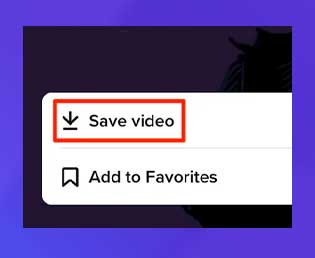 seleccionar Guardar vídeo