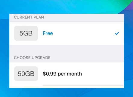 Consulta los requisitos de almacenamiento de iCloud