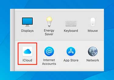 Selecciona iCloud