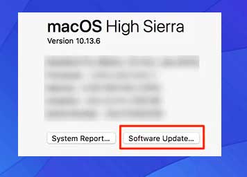 clic en el botón Actualización de software