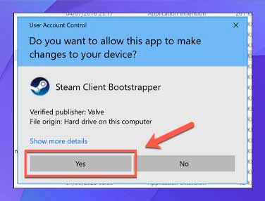 ejecuta Steam con privilegios de administrador