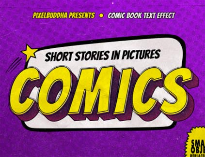 Conjunto de efectos de texto de cómics antiguos
