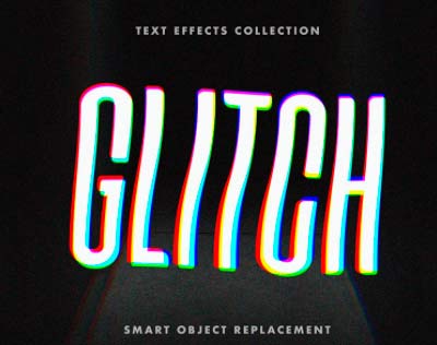 Efecto de texto Glitch photoshop