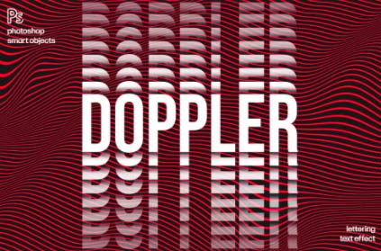 Efecto de texto de distorsión Doppler