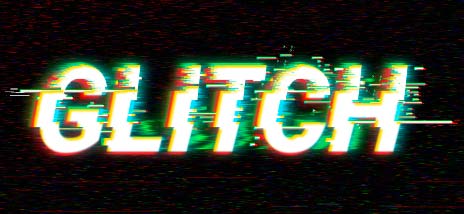Efecto de texto digital Glitch psd