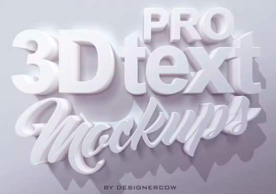 Texto Mockup en 3D Profesional
