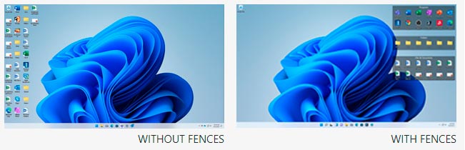 Fences Mejores aplicaciones de fondos de pantalla en vivo para Windows 11