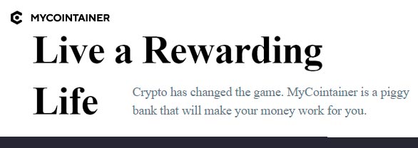 MyCointainer staking proveedor