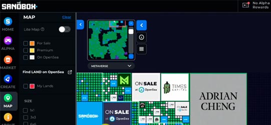 The Sandbox virtual land terrenos virtuales que es metaverso
